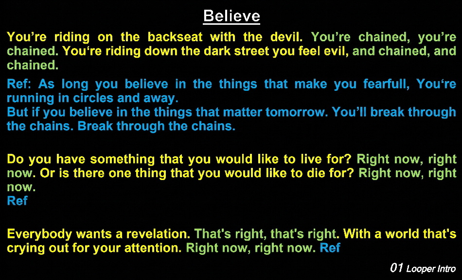 01 Believe - Prompter bgb