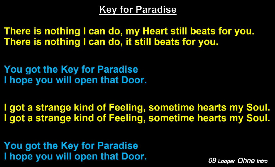 09 Key for Paradise - Prompter bgb