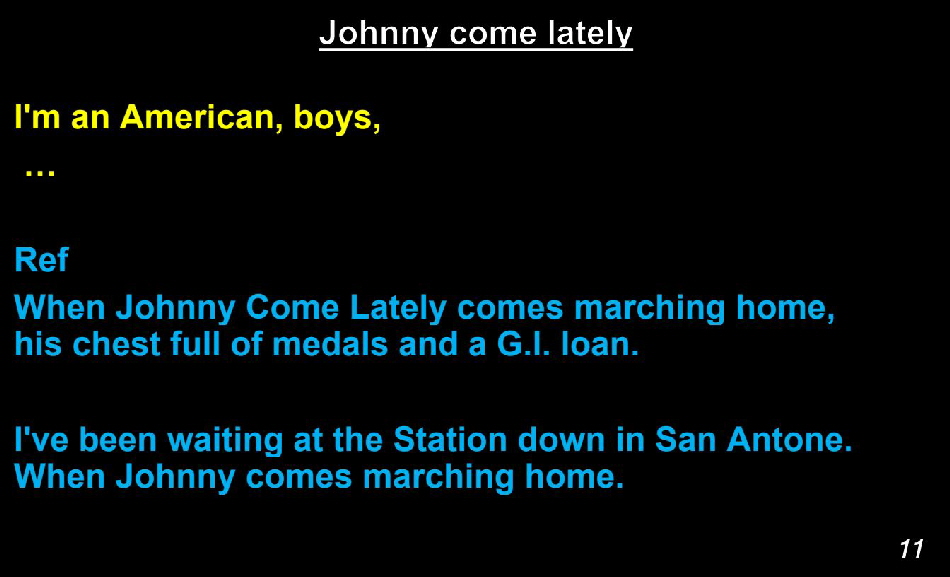 11 Johnny come lately - Prompter bgb