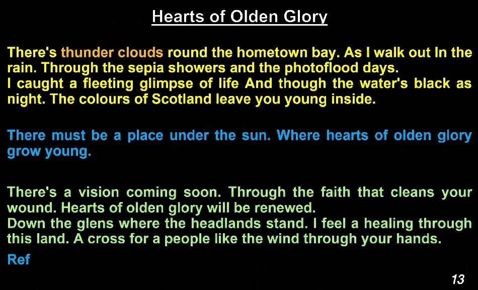 13 Hearts of Olden Glory - Prompter bgb